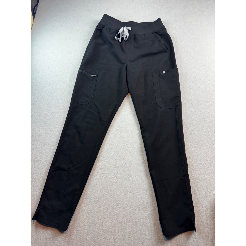 FIGS Yola HW High Waisted Cargo Scrub Pants Black Size MT Medium Tall Technical
